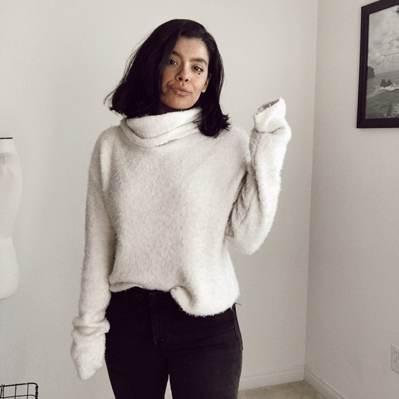 Free People Sweaters - Free People Stormy Cowl Neck fuzzy Sweater